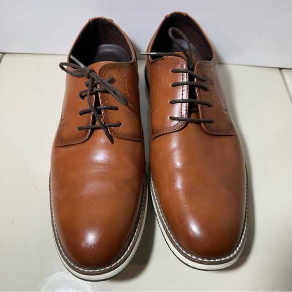 RUSH Gordon Rush Plain Toe Oxford Cognac men's shoes size 13
